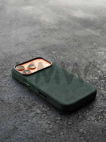 Case for iPhone 17 16 Pro Max Compatible Magsafe Business Supercar Interior Same Suede Leather Phone Cover