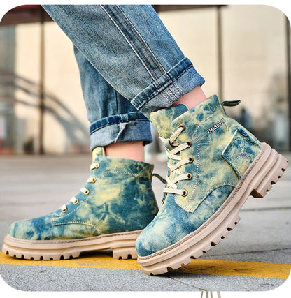 2025 New Fashion Women's Safety Shoes Smashing Steel Head Puncture Proof Kevlar Street Outdoor Light Women's Work Boots