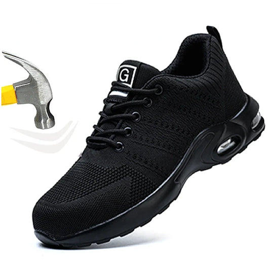 Hot Safety Work Shoes for Men & Women - Steel Toe Anti-Puncture Breathable Sneakers with Air Cushion Comfort Gift