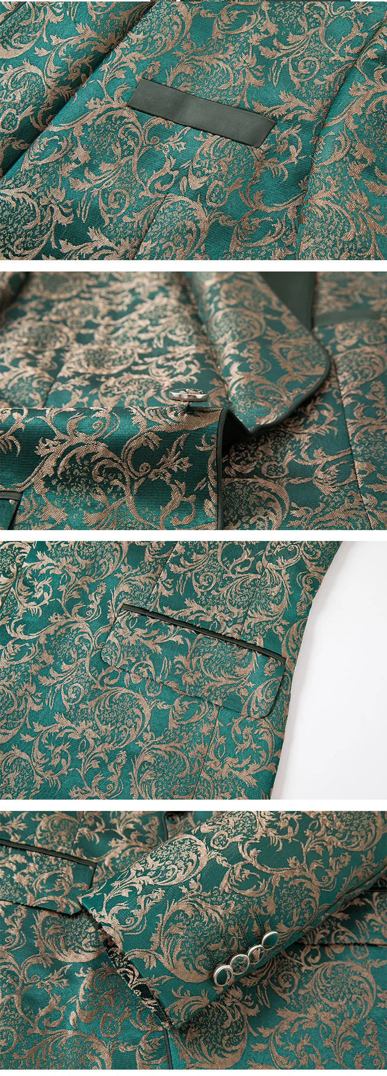 2025 New Large-Sized Jacquard Men's Suit for Wedding Dress, Groom's Suit Set, Host's Performance Costume