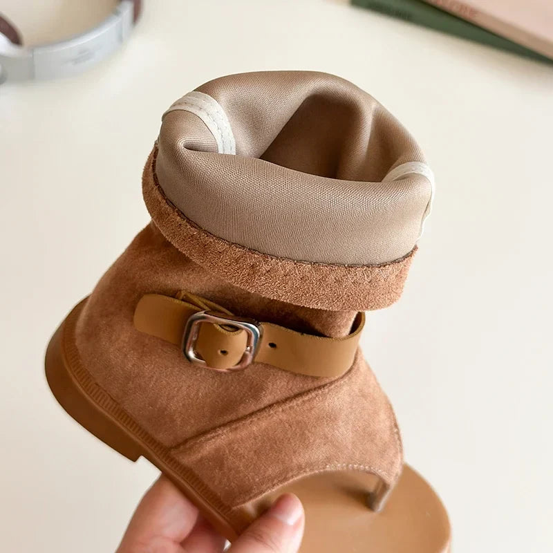 Children Casual Sandals for Girls 2025 Summer New Fashion Korean Style Soft Bottom Anti-slippery Versatile Trend Cool Flip Flops