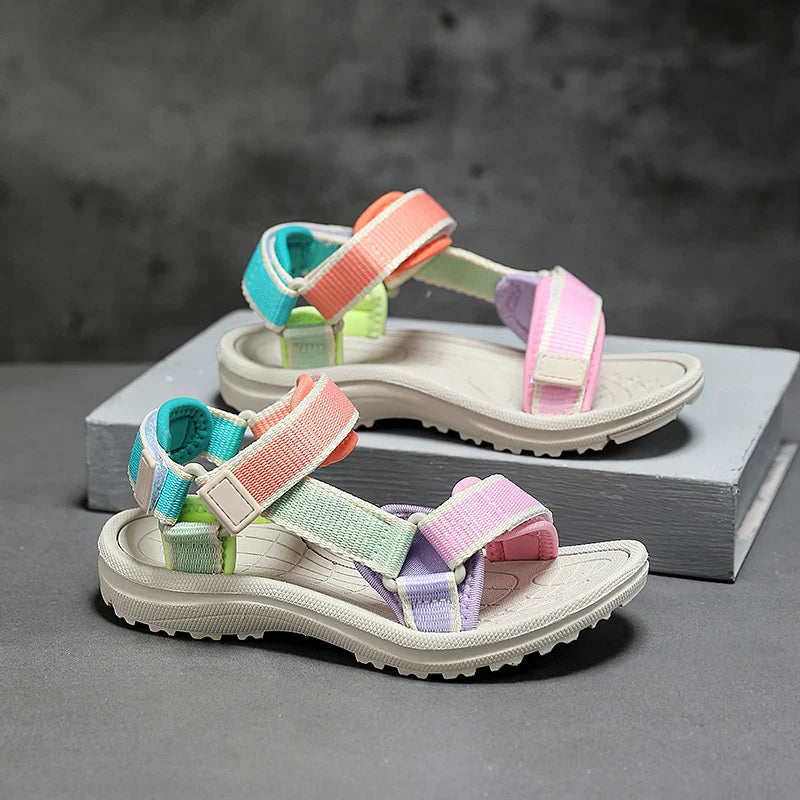 Children's Sandals Summer Boys Breathable Light Non-slip Kids Outdoor Beach Shoes Fashion Girls Open Toed Leisure Flat Sandals