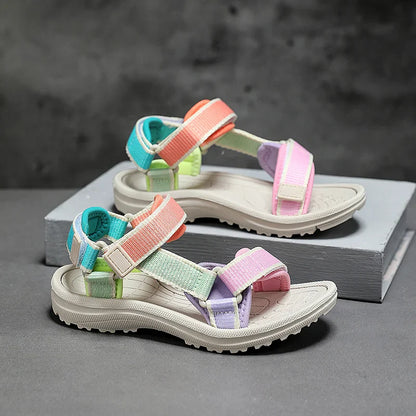 Children's Sandals Summer Boys Breathable Light Non-slip Kids Outdoor Beach Shoes Fashion Girls Open Toed Leisure Flat Sandals