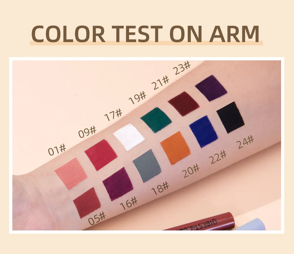 12 Colors Matte Liquid Lipstick Sets Lip Gloss Waterproof Long Lasting Sexy Red White Black Nude Lipgloss Makeup Sets