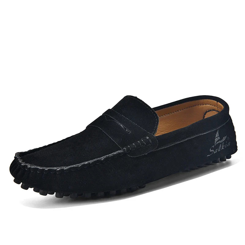 Quality Men's Suede Slip On Loafers Fashion Lightweight Breathable Wallking Driving Shoes Comfort fashion Outdoor Men's Sneakers