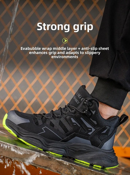 Work Sneakers Steel Toe Shoes Puncture-Proof Work Shoes Boots Fashion Indestructible Footwear Security Men Safety Shoes