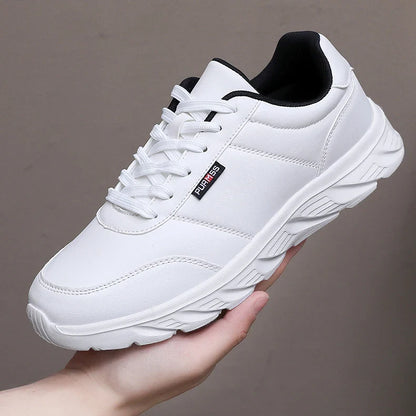 Tênis Masculino Esportivo Macio Sapatos de Corrida Novos Sapatos Casuais para Homens Preto Sólido Branco Calçados para Caminhada Fitness Tênis Masculino para Corrida