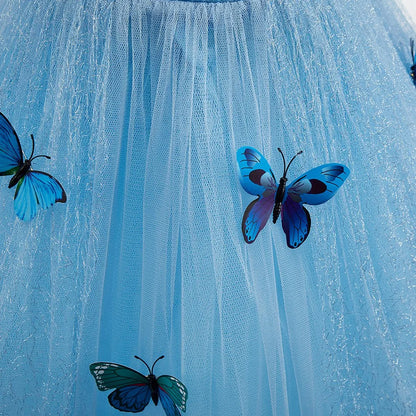 Vestido de Cinderela para Meninas, Roupa de Verão Infantil, Natal, Fantasia, Aniversário Infantil, Cosplay com Babados, Fantasia de Princesa para Performance