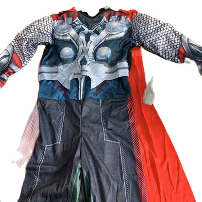Children Thor Muscle Cos Costumes Cloak Boy Superhero Cosplay Costume With Mask Jumpsuits Halloween Carnival Clothes for Kids