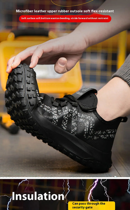 New insulated anti smashing, anti piercing, anti slip, and anti splashing work shoes for men's safety shoes