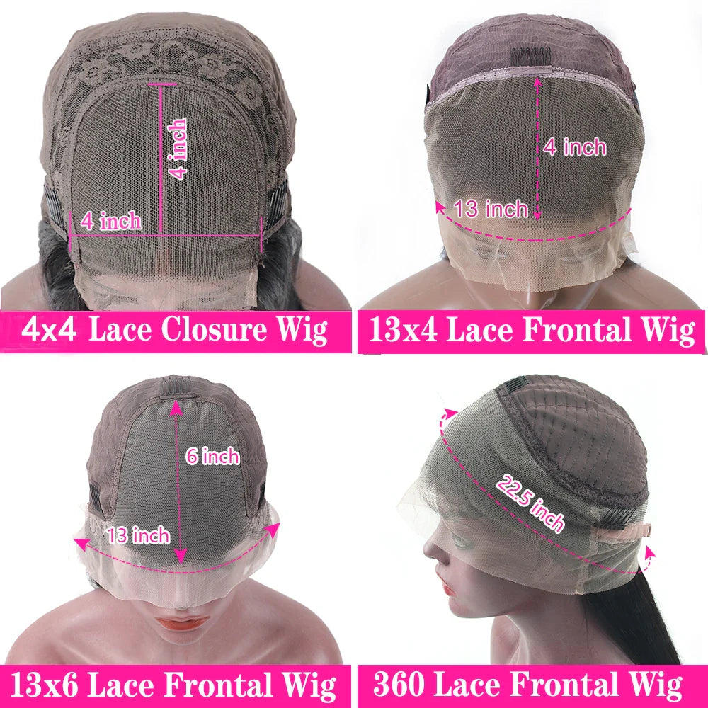 Chocolate Brown 13x4 Body Wave Lace Front Wig Pre-Plucked Brazilian HD 13x6 Lace Frontal Wigs for Women 32 Inch Human Hair