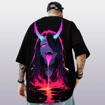 3d Anime Character Print Men's T-Shirt 2024 New Oversized Short Sleeve T-Shirt For Men Street Hip-Hop Tee Top Quick Dry T Shirts