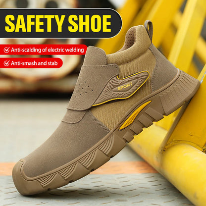 Anti-Puncture Steel Toe Men's Safety Shoes Lightweight Safety Shoes For Men Fashion Sneaker Outdoor Protective Work Shoes