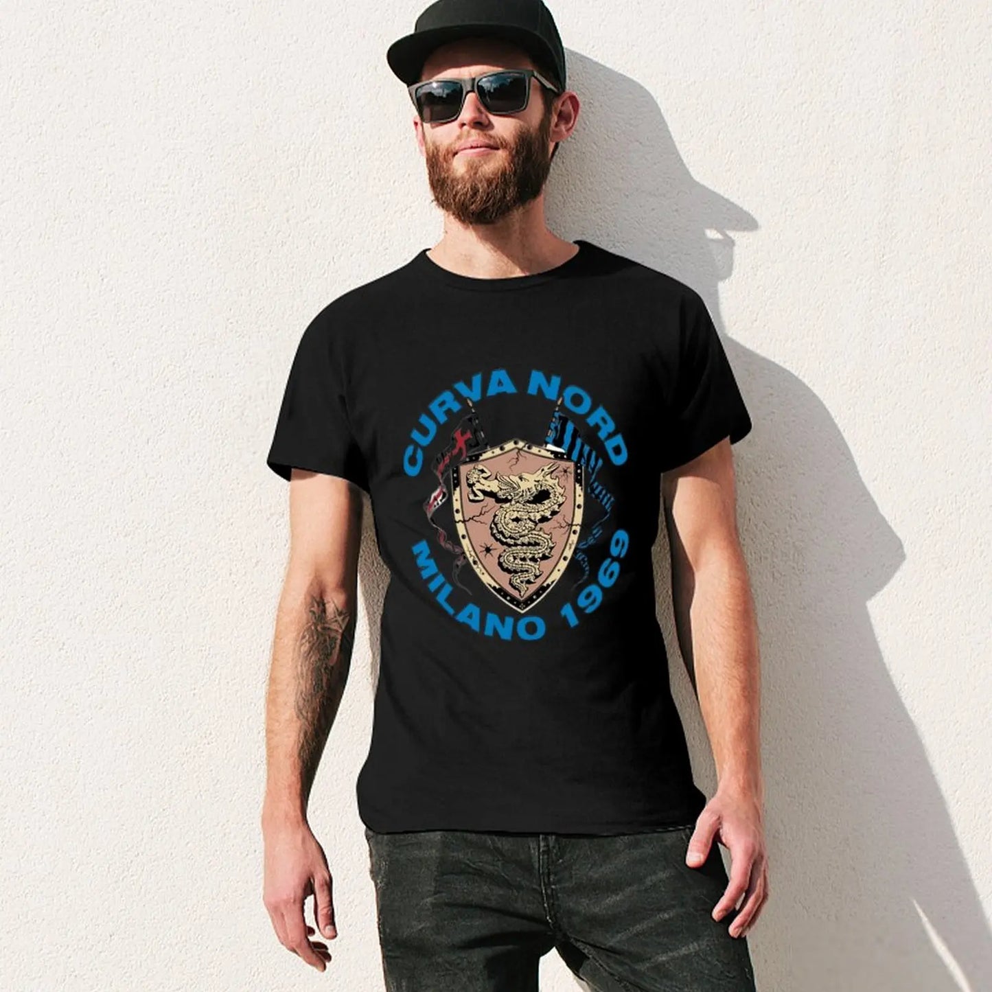 Curva Nord Milano 1969 T-Shirt summer top oversizeds men workout shirt