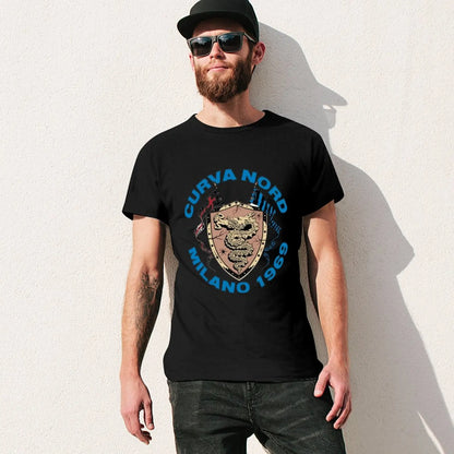 Curva Nord Milano 1969 T-Shirt summer top oversizeds men workout shirt