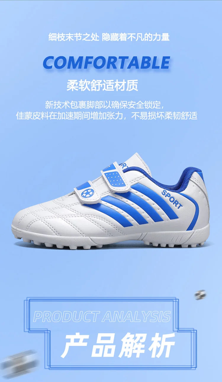Green Children Turf Soccer Shoes Cheap Football Cleats Training Football Boots Kids Futsal Shoes Sneaker for Boy botas de fútbol