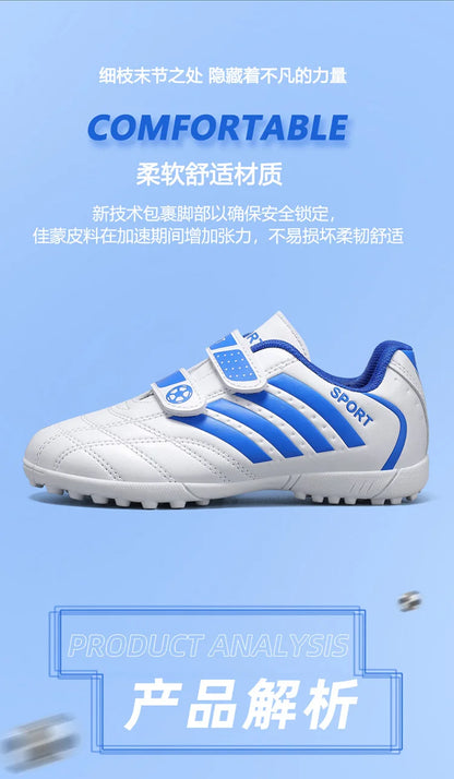 Green Children Turf Soccer Shoes Cheap Football Cleats Training Football Boots Kids Futsal Shoes Sneaker for Boy botas de fútbol