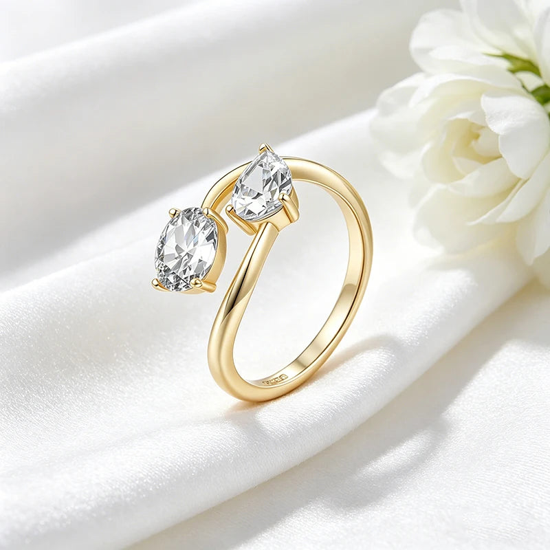 Full D Vvs1 6*8mm Moissanite Rings for Women Proposal Wedding Band 100% S925 Sterling Silver Jewelry Gifts High-quality