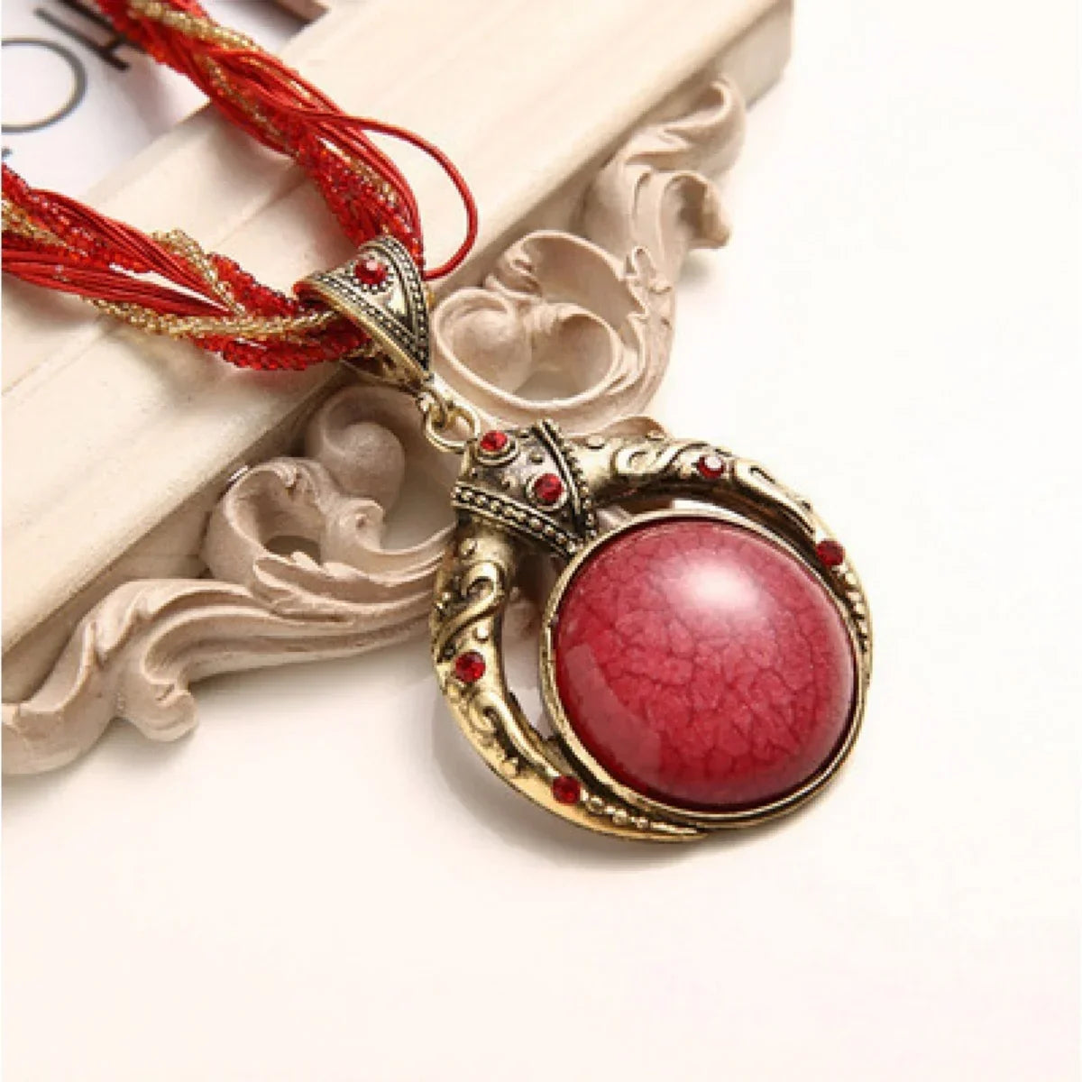 Bohemian Multilayer Necklace Vintage Beads Chain with Crystal Pendant Free-spirited Fashion Jewelry for Women Gift
