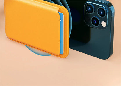 For Magsafe Wallet Card Holder Case For Apple iPhone 17 16 15 14 13 12 Pro Max Magnetic Leather Bag Adsorption Cover Accessory