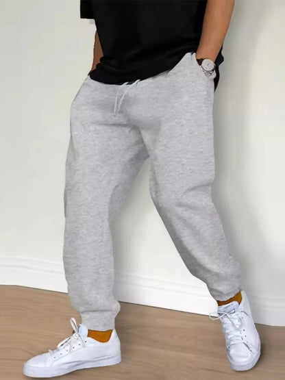 Men's Tracksuit Pants Jogger Track Sweatpants Spring Autumn Fleece Pants Men Clothing Gym Sports Women's Loose Winter Trousers