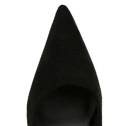 Autumn Simple Elegant 10cm 7cm High Heels Stiletto Womens Shoes Pointed Black Etiquette Professional Single Shoes Wedding Shoes