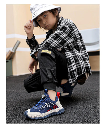 Children Sports Sneakers for Boys Girls Kid Cartoon Graffiti Pattern Casual Shoes Boys Basketball Shoe chaussures de sport