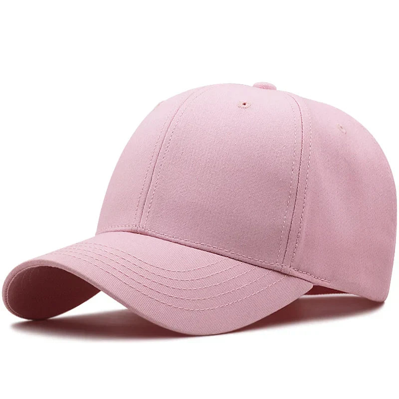 Hard Cotton Big Size Baseball Hat Woman Solid Color Sun Cap Hiphop Man Plus Size