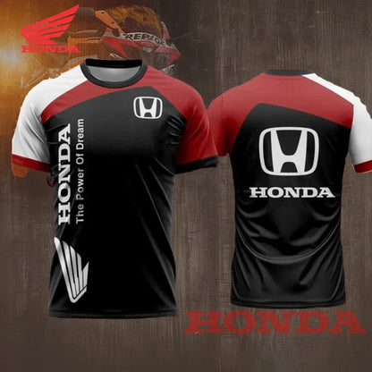 2025 New Summer HRC Men's and Women's Motorcycle Racing Suit Quick-Drying Round Neck Short Sleeve Outdoor Cycling T-Shirt