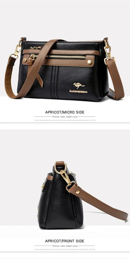 High Quality Leather Purses and Handbag Women Bag Luxury Designer Shoulder Crossbody Sac Ladies Casuial Messenger Tote Bag 2024