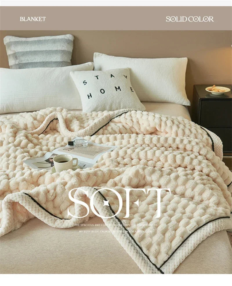 Turtle Velvet Autumn Winter Warm Sleeping Blanket Soft Comfortable Flannel Fleece Blankets for Bed Cozy Fluffy Warmth Blanket