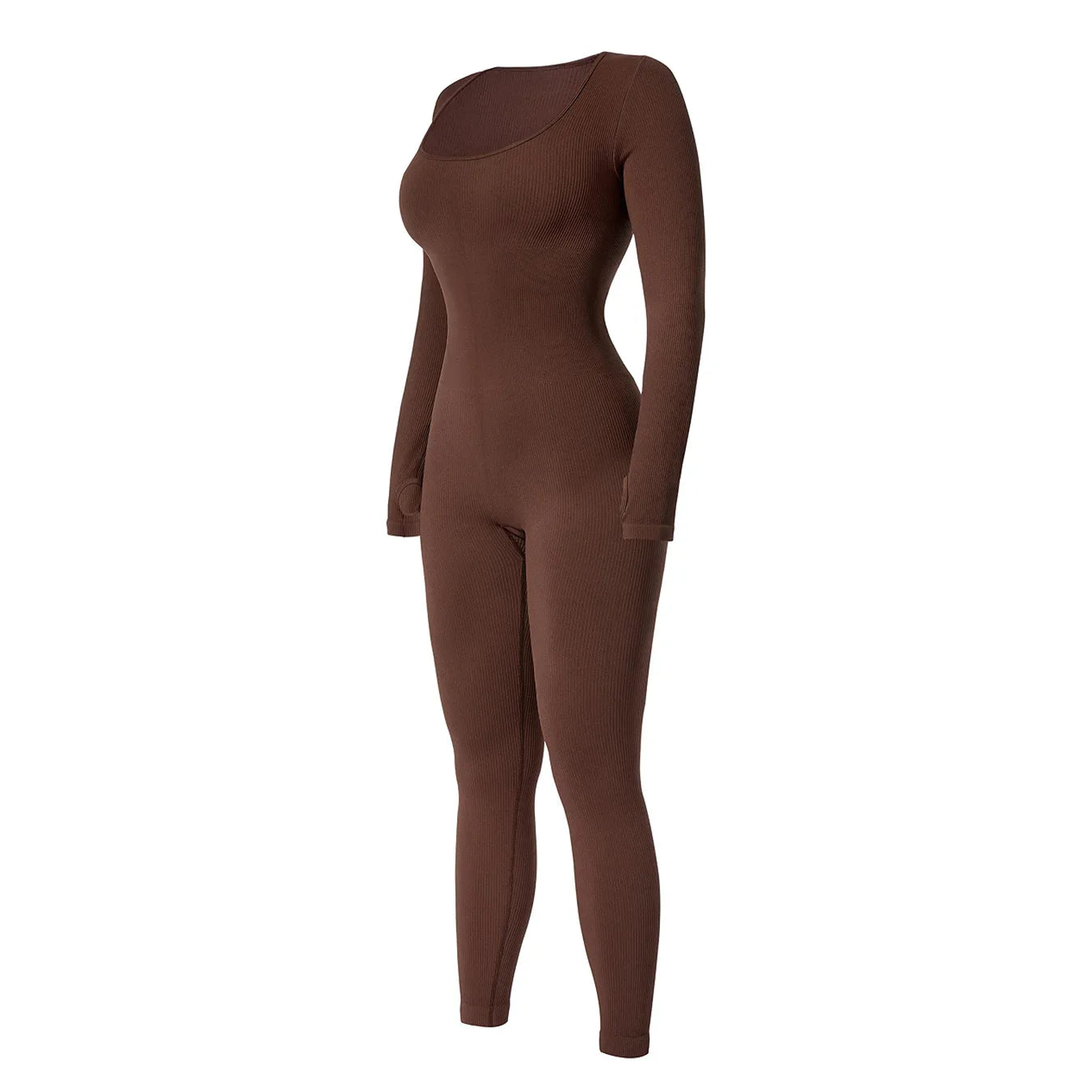Women's one-piece yoga suit black jumpsuit long sleeved bodysuit sexy and fashionable streetwear casual sports bodysuit