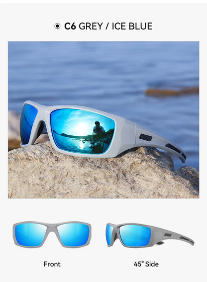 Outdoor Sports Polarized Sunglasses Men's Fishing TR90 Frame UV Protection Lens Shield Sun Glasses Women Eyewear with Box