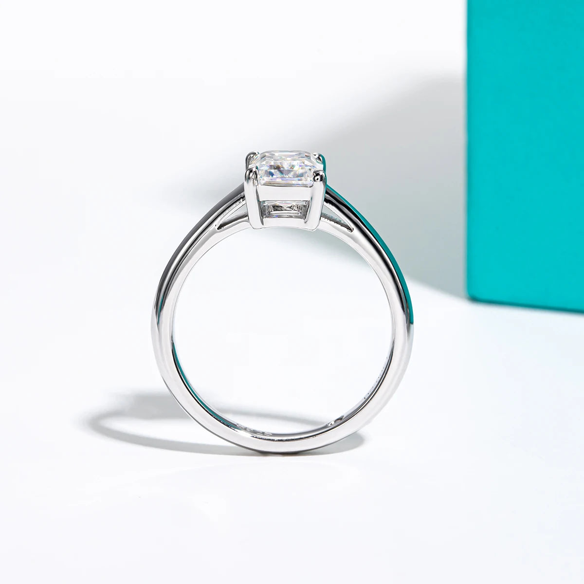6x8mm 2ct Emerald Cut Moissanite Engagement Wedding Ring 925 Sterling Silver Rings For Women Jewelry Wholesale