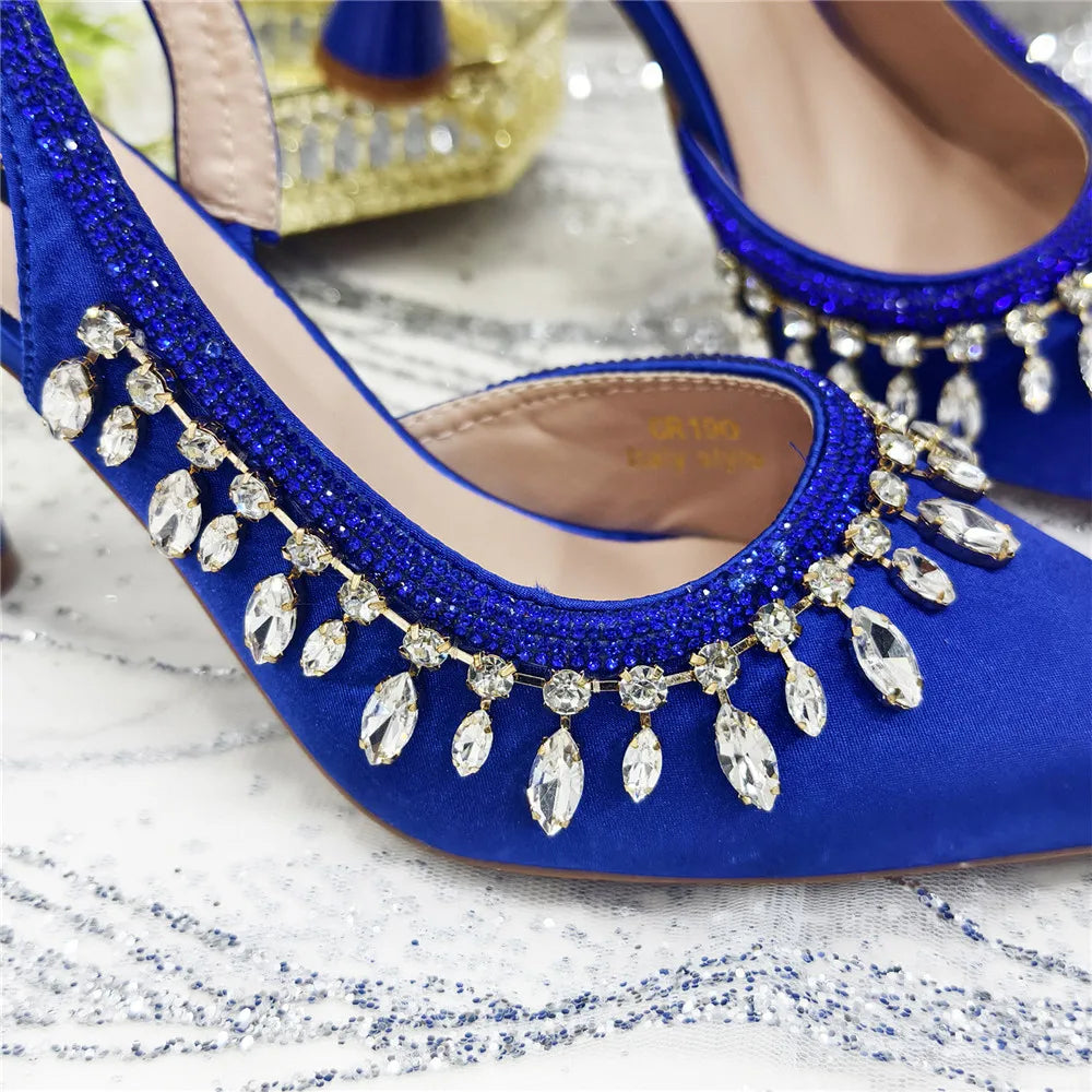 Large Size Women's Wedding Shoes Italian Elegant Women's Party Shoes Solid Color High Heels Women's Formal Shoes