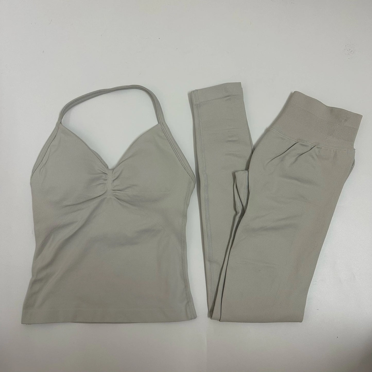 Yoga Leggings Set Women Backless Tank Tops High Waist Scrunch Gym Suit Fitness Clothes Outfit Workout Yoga Set