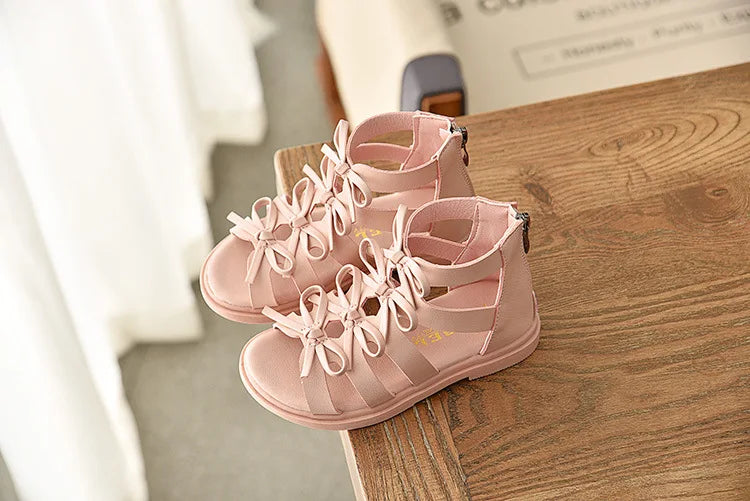 Size 21-36 Kids Sandals For Girl Summer Outdoor Beach Shoes Girls Gladiator Sandals Small Cute Bowknot Baby Toddler Girl Sandals