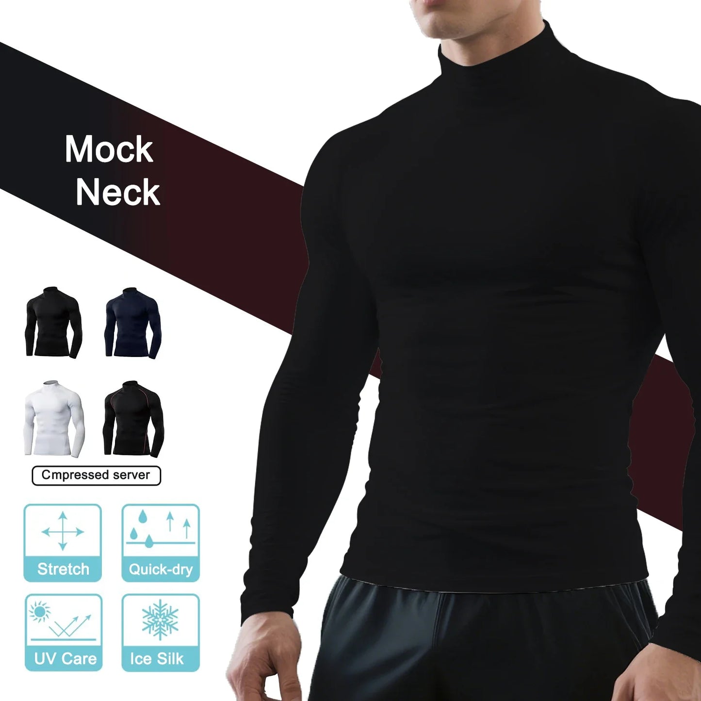 Repsol Hrc Racing Half High Neck Long Sleeve T Shirt For Men Breathable Sports And Fitness T Shirt Daily Casual Wear