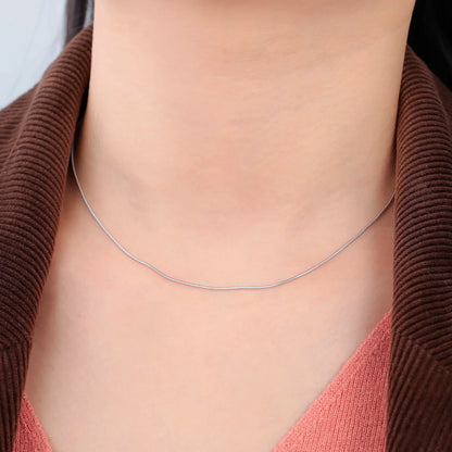 Stainless Steel Gold Color Round Snake Chain Necklace Women Men Long Neck Chains Trendy Punk Jewelry Gift Wholesale