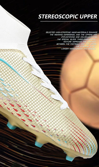 New 33-46 Large Football Boots Children Youth High Quality Football Shoes Outdoor Training Professional Competition Footwear
