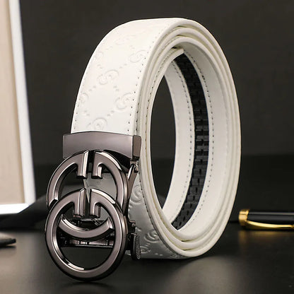 2025 New business Male Famous Style Metal Automatic Buckle Luxury Brand Women Belt Genuine Leather Belts for Men Strap jeans