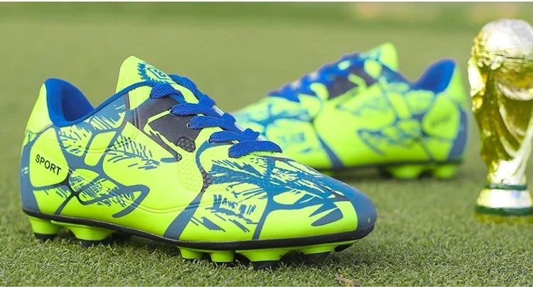 Children Soccer Shoes Sports Society Field Boy Football Shoes Futsal Fast Indoor Sneaker Original Ankle Cleats Football Boots