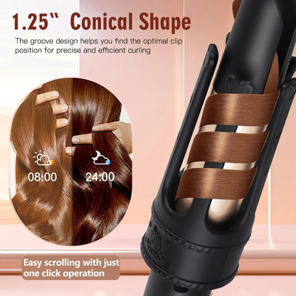 Electric Curling Iron Automatic 32mm Large Wave Lazy Person’s Temperature-Controlled Hair Curler EU Standard