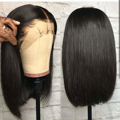 Bone Straight Short Bob Wigs Glueless Lace Front Human Hair Wigs 13x4 HD Transparent Lace Frontal Wig for Women Pre Plucked 250%