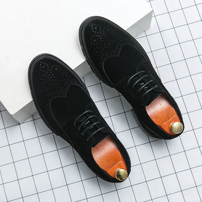 High Quality Brogues Classic Casual Business Shoes Men Fashion Wedding Social Office Leather Shoes For Men Formal Carving Shoes