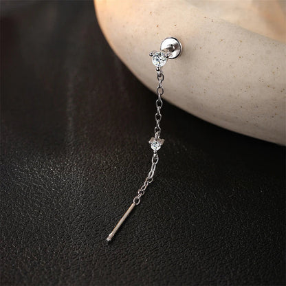 New D Vvs1 All Moissanite Tassel Drop Earrings for Women Lab Diamond Wedding Party Jewelry 100% S925 Sterling Silver