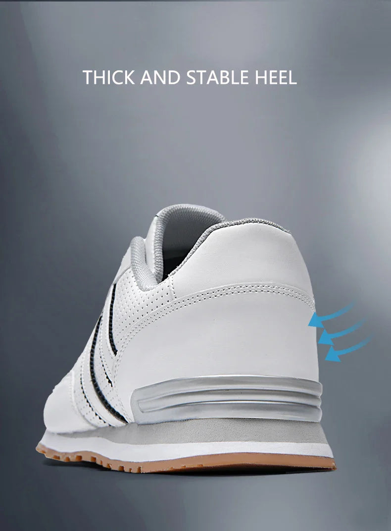 High Quality Men's Vulcanized Sneakers Leather Casual Shoes Breathable Mesh Men Tennis Shoes Male Flat Shoe Zapatillas Hombre