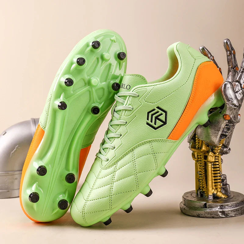 New Men Football Boots Grass Breathable Match Outdoor Sport Soccer Shoes Cleats Long Spikes Comfortable Training Boys Non Slip