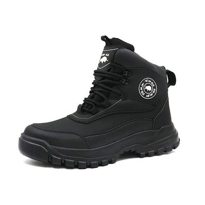New fashion high-top anti-smashing and anti-puncture safety shoes steel toe toe wear-resistant work shoes men's protective shoes