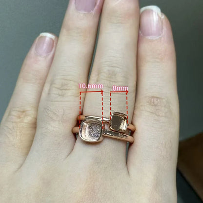 Classic and Petite Ring Set for Women Colorful Cyrstal Fashion Jewelry Gift Vanlentine's Day